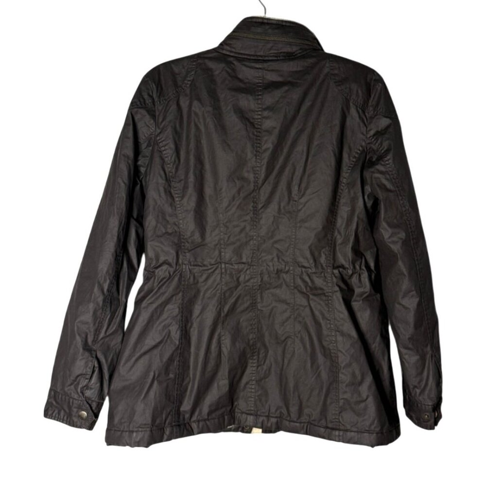 Michael Kors Womens Brown Quilted Jacket Fleece Edge Accent Hidden-Hood Size M - Picture 5 of 10
